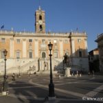 Foto der Piazza del Campidoglo mit den Dioskuren