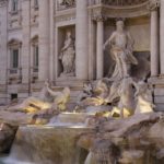 Photo de la Fontaine de Trevi, rocher et statues