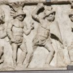 Rilievo nel colosseo : gladiatori