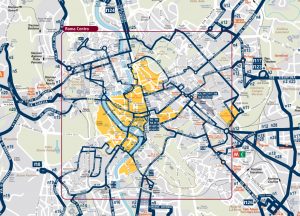 map of night buses in rome