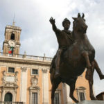Capitoline Hill in Rome with the Statue of Marcus Aurelius