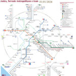 plan du métro et des voies ferrées à Rome 2024