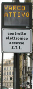 active ZTL Roma crossing