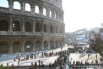 Le Colisée sous la neige à Rome