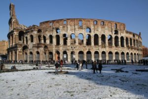 Snow in Rome, rare
