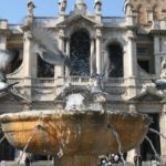 Foto der Fassade und des Brunnens, Santa Maria Maggiore