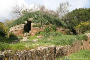 Photo of tumuli in the Necropolis of Cerveteri