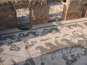 Foto dei mosaici di Nettuno a Ostia Antica