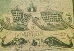 Mosaiques des dauphins, Place des Corporations, Ostie