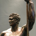 Photo de la statue en bronze du Prince hellenique au palazzo massimo