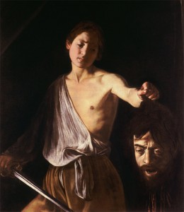 Caravage, David portant la tete de Goliath