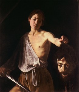 Caravage, David portant la tête de Goliath à la Galerie Borghese