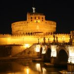 Foto di notte del Castel Sant'Angelo