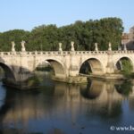 Sant'Angelo Bridge and its baroque statues on the Tiber