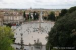 Photo depuis la terrasse du Pincio à Rome