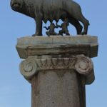 Die kapitolinische Wölfin auf dem Platz des Kapitols