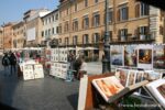 Die Maler und Künstler auf der Piazza Navona in Rom