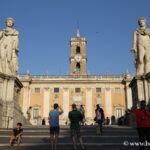 Kapitolplatz in Rom mit den Statuen der Dioskuren