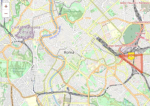 map of Pigneto neighborhood in Rome