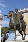 La Statue équestre de Marc-Aurèle place du Capitole à Rome