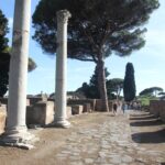 Roman cobblestone streets in Ostia