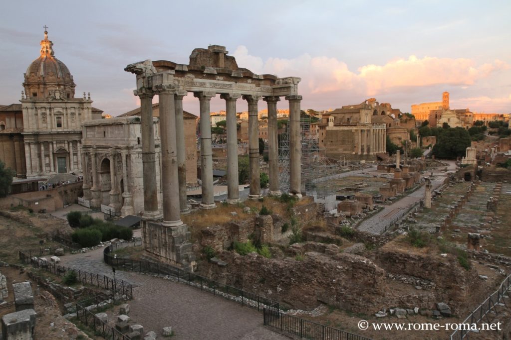 Foro romano a Roma dal belvedere