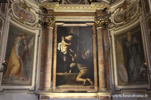 Cavalletti-Kapelle des hl. Augustinus in Rom mit der Madonna di Loreto von Caravaggio