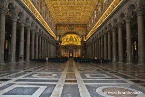 Nave of Saint Paul outside the walls in Rome