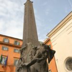 Foto dell'elefante di Bernini, Piazza della Minerva a Roma