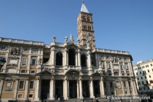Basilique Saint-Marie Majeure à Rome : vue d'ensemble extérieure