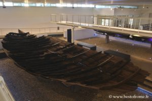 Foto di una nave romana, Museo delle Nave di Fiumicino
